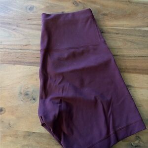 lululemon athletica Burgundy Bike Shorts